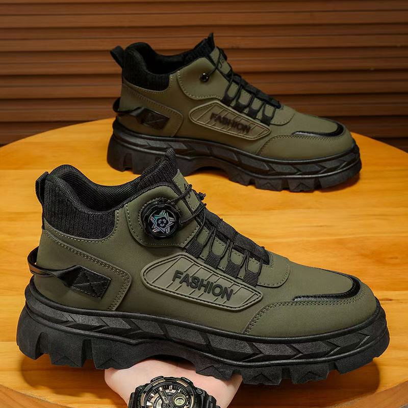 Men's shoes 2025 autumn new high-top casual sports trendy shoes thick sole heightening non-slip outdoor tooling Martin boots