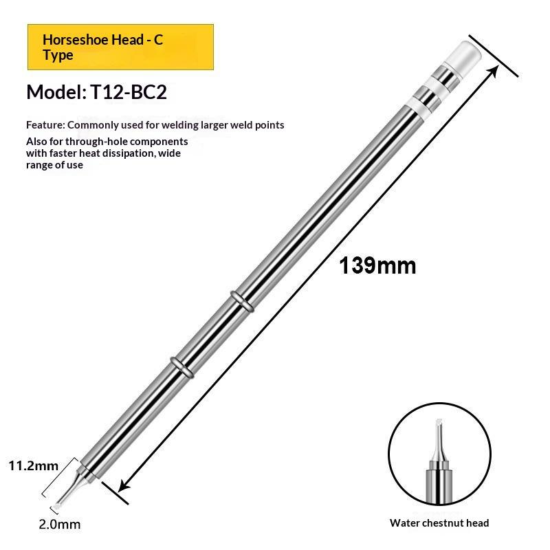 T12 Multiple Styles Integrated Soldering Iron Tips Fast Heat Conduction Easy Tinning For DIY Electronic Repair Projects
