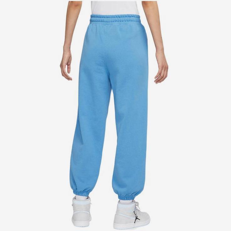Jordan Flight Classic Logo Patch Cotton Fleece Cuffed Pants Women Bottoms Blue DQ4608-469