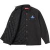 777168 Supreme Quilted Lined Denim Snap Shirt Washed Black