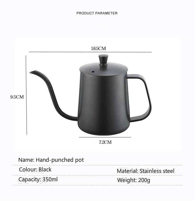 Hot Pour Over Kettle Coffee Maker Stainless Steel Gooseneck Drip Tea Pot Jug
