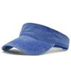New Trendy Summer Empty Top Cap Men Women Washed Baseball Cap Solid Color Sunshade Hat Golf Sun Visor Cap