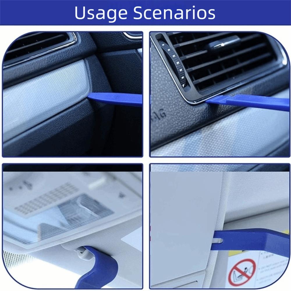 5PCS PP&Carbon Steel Interior Door Panel Removal Set Blue&Red Automotive Interior Trim Pry Set  DIY