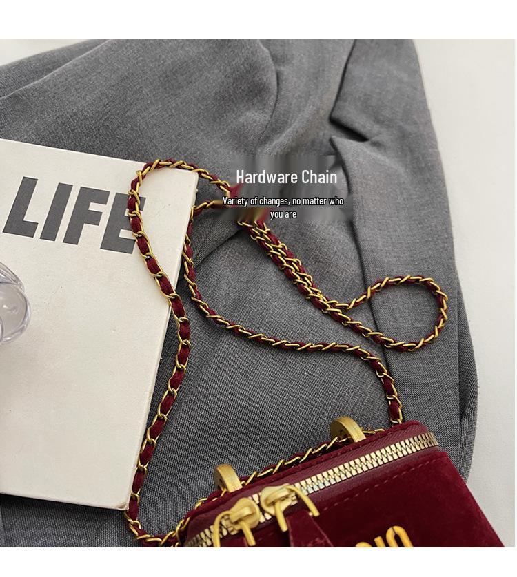 Winter 2024 Retro Frosted Mini Box Bag - Trendy Crossbody Coin Purse