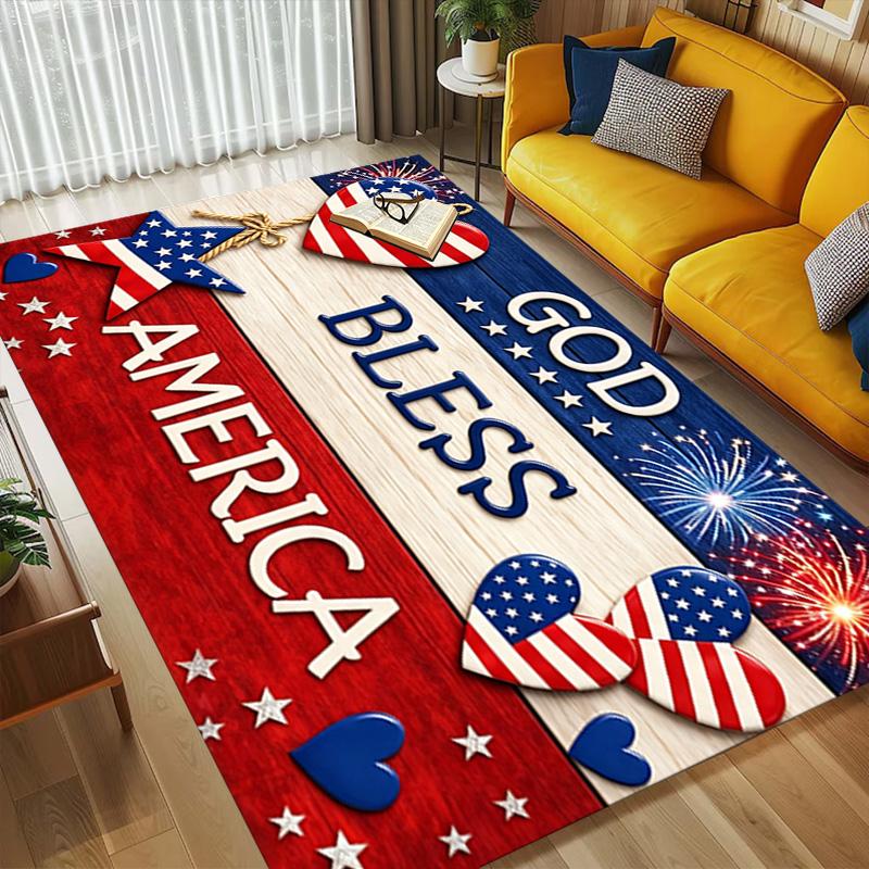 American Celebration Living Room Nonslip Area Rug Soft Carpet For Bedroom Game Playroom Sofa Office Home Decor Doormat Christmas Gift C926432