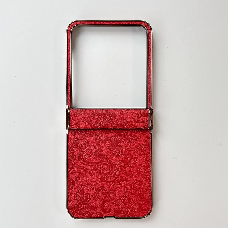 

For MOTO Razr 50 50 Ultra 40 Ultra Electroplated Dragon Textured Leather Anti-Fingerprint Drop-Proof Folding Phone Case For Razr 40 Ultra