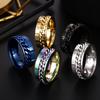 Men's Hip Hop Rotating Chain Titanium Steel Ring Personality Trendy Single Pinky Ring Student Fashion Jewelry