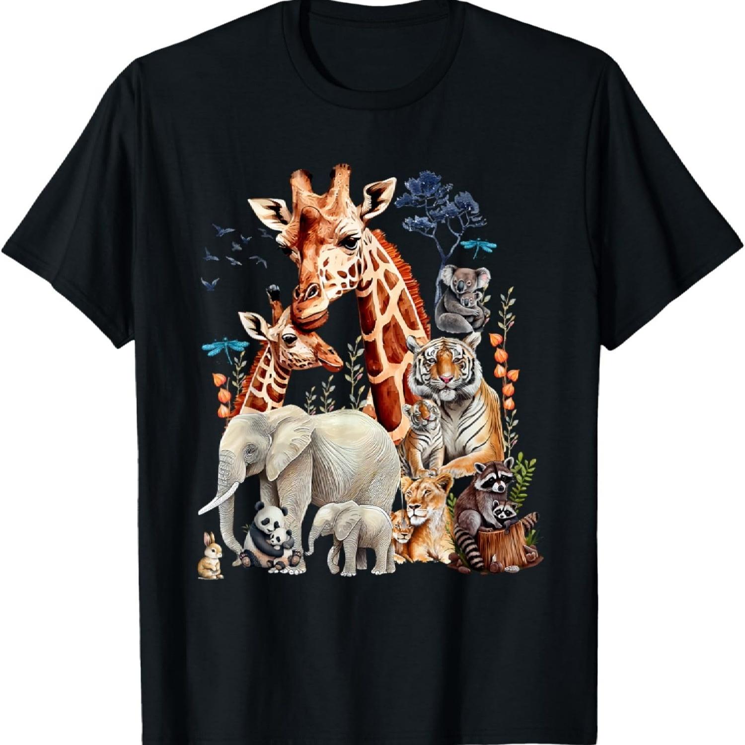 Zoo Animals Wildlife Birthday Party Animal Safari Jungle T-Shirt S
