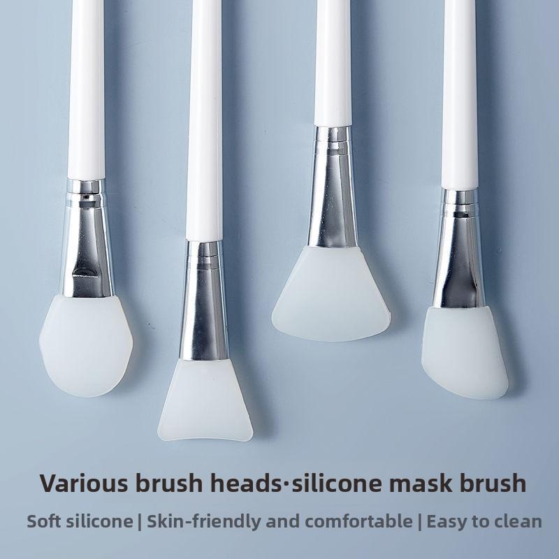 Long Handle Silicone Mask Brush Mask Bowl Facial Cleansing Mud Mask Brush Applicator Tool Beauty Salon