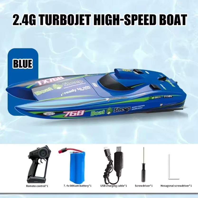 

TX768 RC Boat 2.4G Brushless High Speed Remote Control Ship Professional Speedboat Watercraft Toys for Children Boys Gift