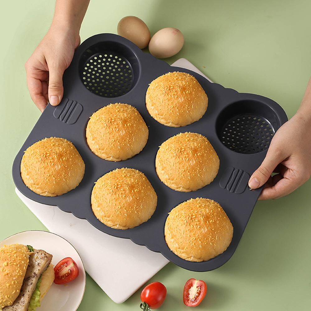 Stampo in silicone alimentare resistente alle alte temperature, teglia per pane, stampo per pane per hamburger domestico