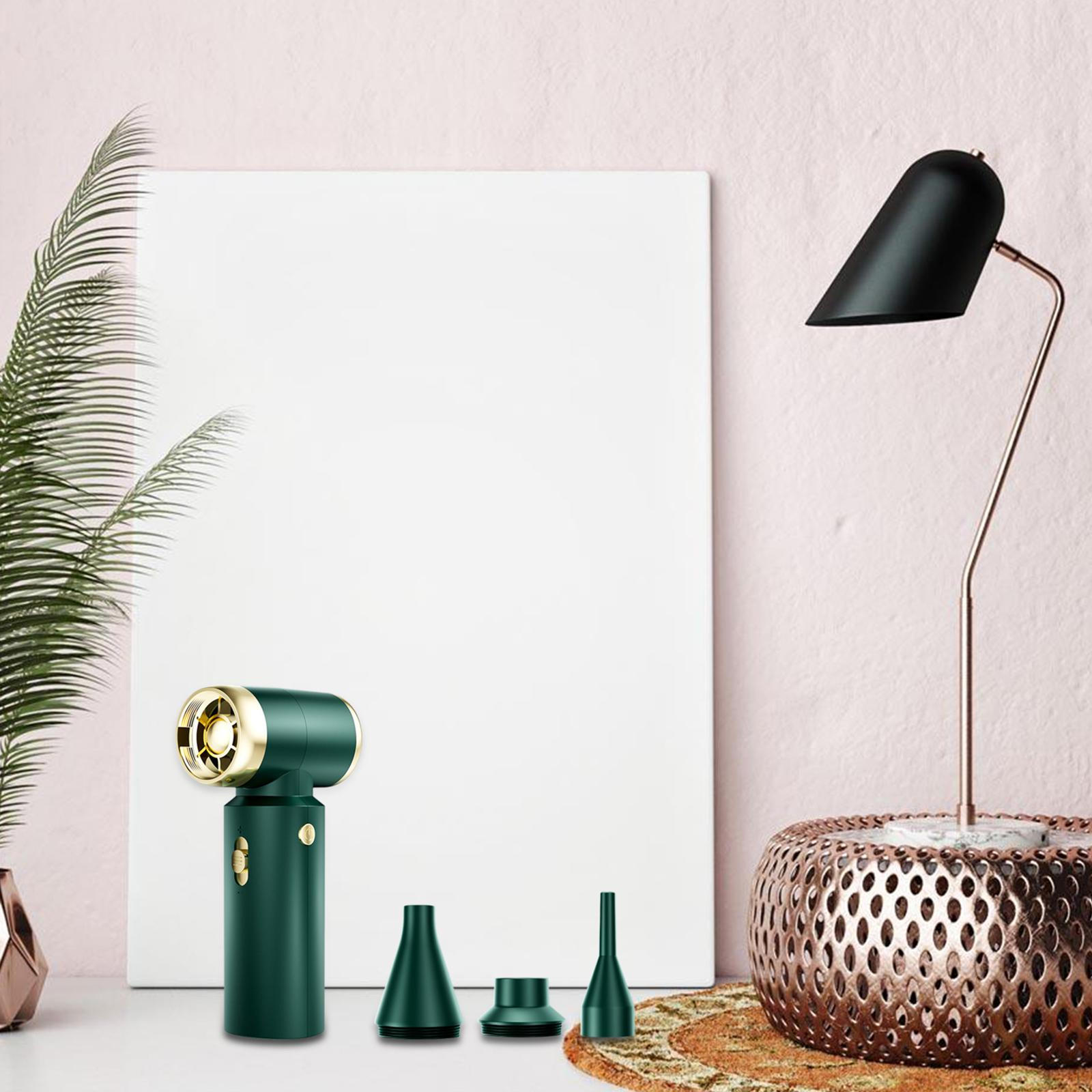 

Беспроводной фен, мощный, бесступенчато регулируемый, компактный, подарочный, мини-вентилятор, фен для дома, на открытом воздухе зелёный