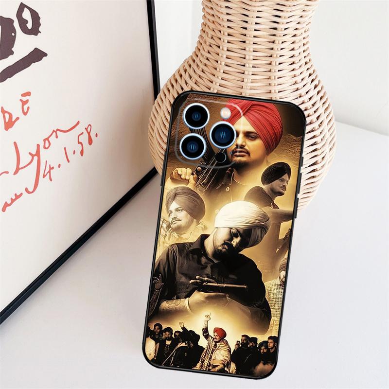 Sidhu Moose Wala Funda For iPhone 16 15 Pro 14 Pro Max Plus 11 13 12 Mini X XS XR Phone Case