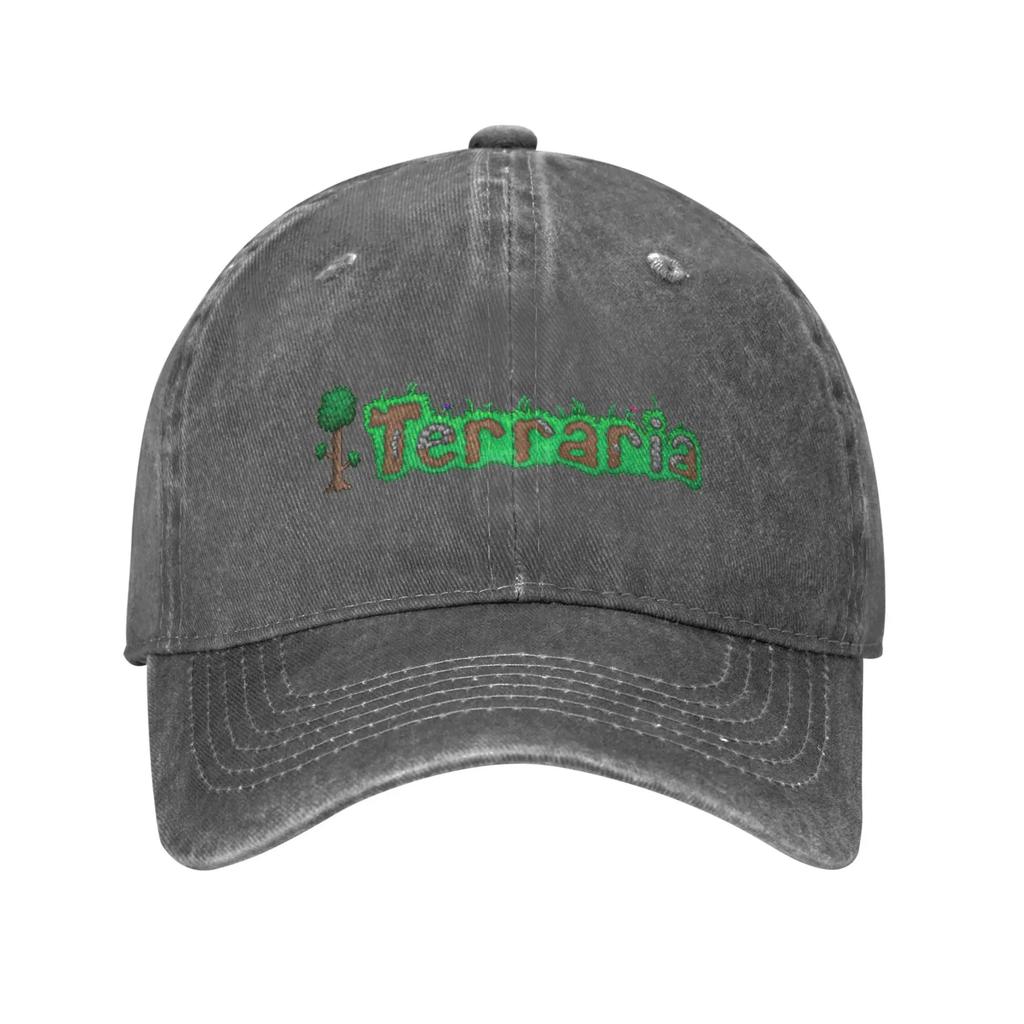 Summer Terraria Game Logo Baseball Cap Sun Hot Sale Design Washed Trucker Hat FeUnisex Unisex Casual Tennis Skate Baseball Caps
