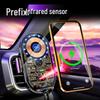 Q18C Punk Style 15W Wireless Car Charger & Phone Holder with Infrared Sensor and Automatic Magnetic Clamping