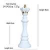 Black and White Chess Piece Resin Figurine for Creative Home Decor