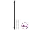 VidaXL Poignées d'armoire 10 pcs noir 480 mm acier inoxydable 3203714