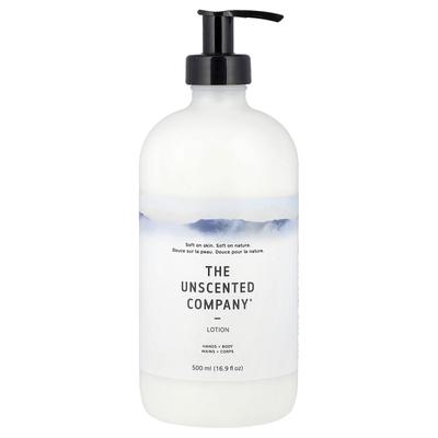 The Unscented Company, Lotion, Hands + Body, Unscented, 500ml (16.9 Fl Oz)