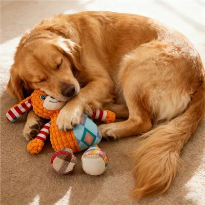 Interactive Squeaky Plush Chew Toy for Cats & Dogs, Bite-Resistant Puzzle Toy for Teeth Cleaning