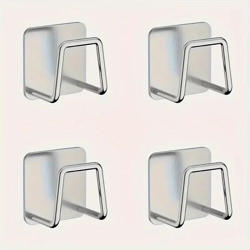 

4 шт. кухонная стойка для хранения, разделочная доска для настенного монтажа под шкафом без перфорации, многофункциональная, аксессуары