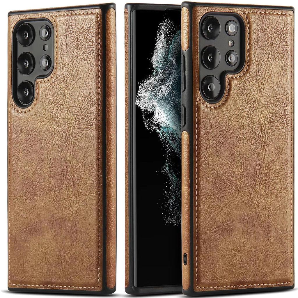 Retro Leather Phone Case for Samsung S26 Ultra - Durable Shockproof Large Cutouts Business Style Full Cover On Samsung S26/S25/S24/S23/S22/Ultra/Plus