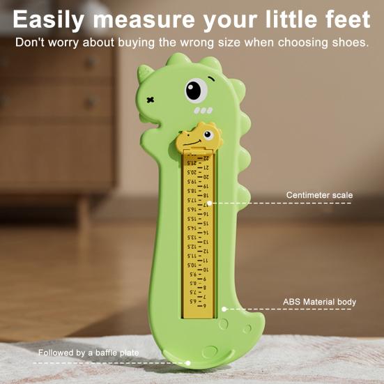Cartoon Dinosaur Foot Measuring Device Kids Foot Length Measurement Gauge Infant Boys Girls Accurate