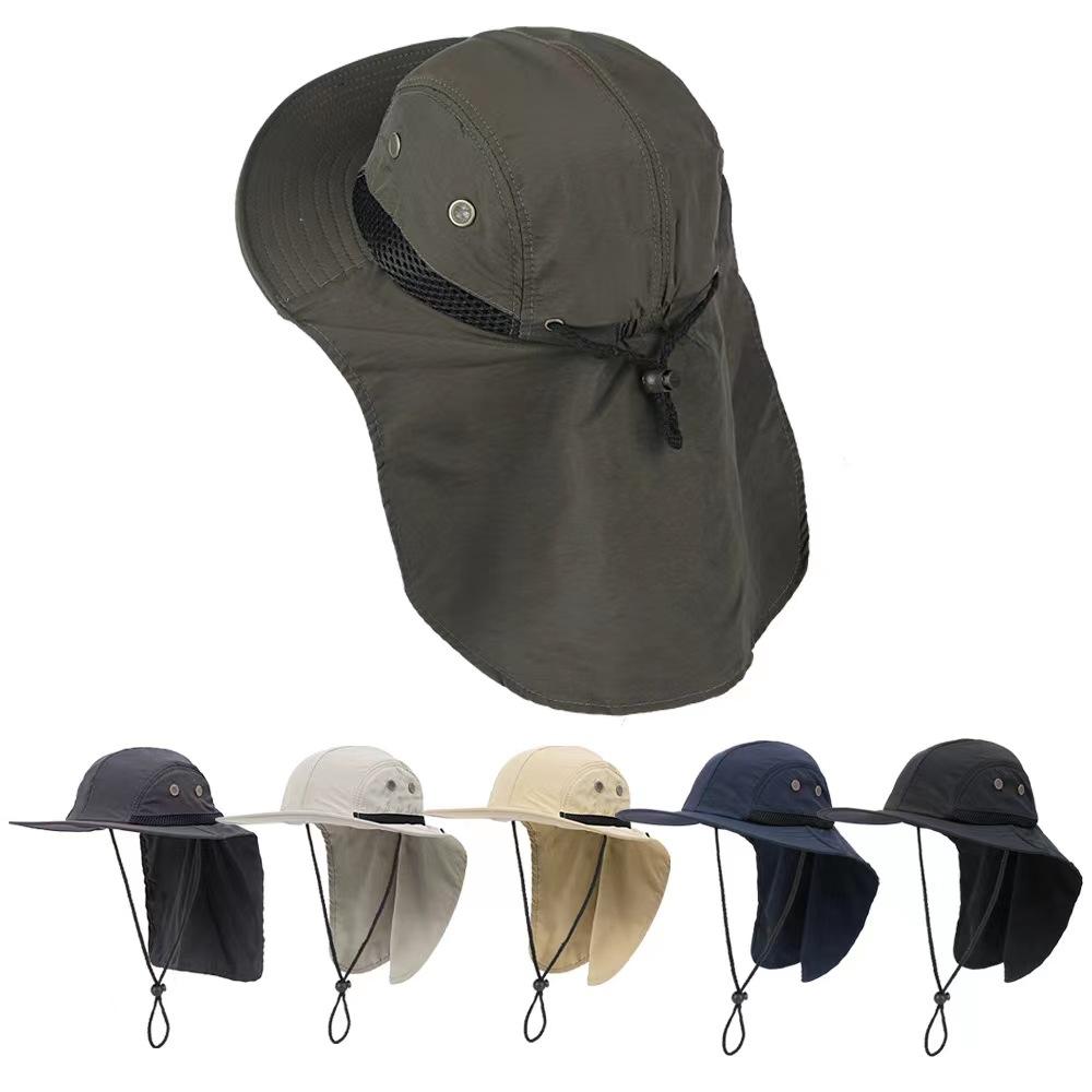 2025 Unisex Sun Hat Outdoor UPF50+ Moisture Wicking Fast Dry Mesh Wide Brim Custom Logo Blank Bucket Hat for Fishing Casual Use