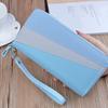 Long Wallet Purse Wallet PU 2 Way Zipper 2 Compartments Large Capacity Color Collision Hand Purse for Women Adults