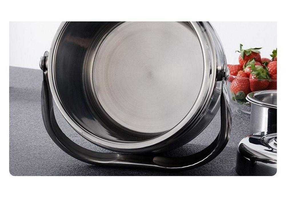 Large Capacity Stainless Steel Insulated Lunch Box - Deep, Anti-Overflow, Portable for Home & Office