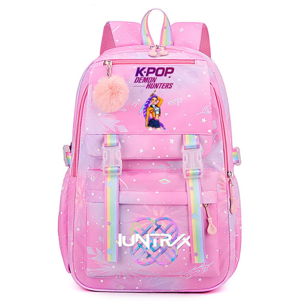 Anime K-Pop Lovci démonů Potiskovaný Velkokapacitní Voděodolný Batoh Teenger Studentka Dívka Chlapec Školní taška Taška na knihy Ženy Voděodolná Cestovní taška Mochila