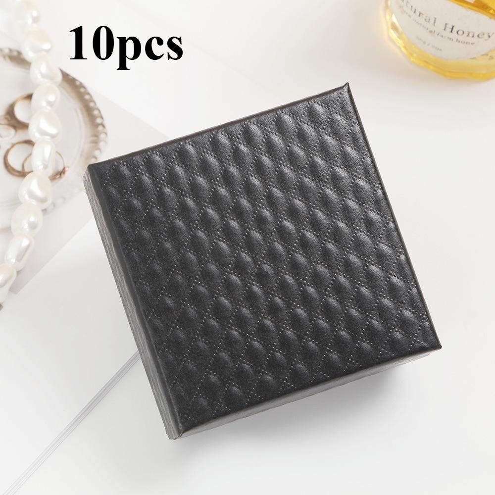 10 st Smyckesorganisatör Box Set – Rutigt Design! Svart/Vit/Röd för Halsband, Ringar, Örhängen, Perfekt för Modeentusiaster