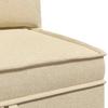 Modular Sofa Set with Storage Space 3 Pcs Cream Fabric