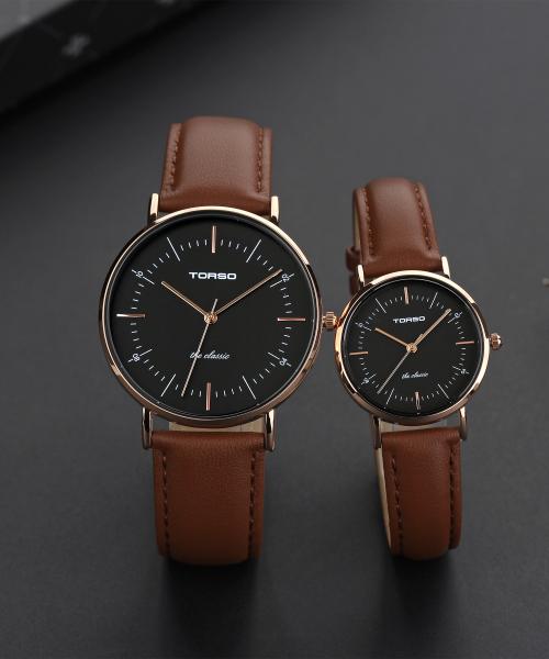 

[Torso] Torso The Classic Quartz Couple s Leather Watch T41L-RBBR T41L-M-RBBR