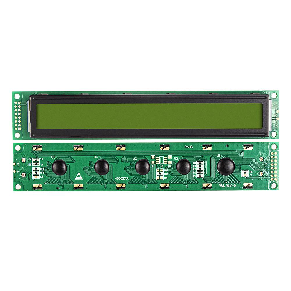 Hui Jing 5.8-Inch COB LCD Screen, 40x2 Dot Matrix Display, Yellow-Green Background, Black Text, Parallel Port