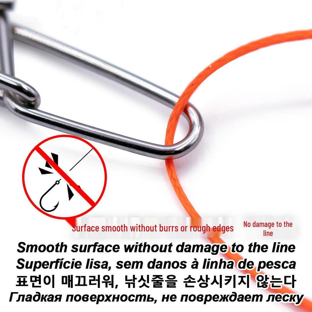 Edelstahl Diamant Wirbelverbinder mit Schnappverschluss - Angelzubehör