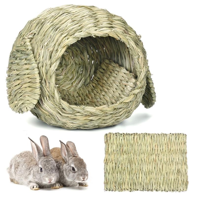 Leichtes Kaninchen Gras Haus Leichte Spielzeug Hütten für Kaninchen Eichhörnchen Meerschweinchen Spielen Schlafen Mahlen Gras Versteck