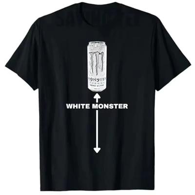 Zabawna graficzna koszulka memowa Nowa biała koszulka z potworem Męska Damska Bawełniana Koszulka z Krótkim Rękawem Koszulka Hig Unisex Casualowa Luźna Vintage Top