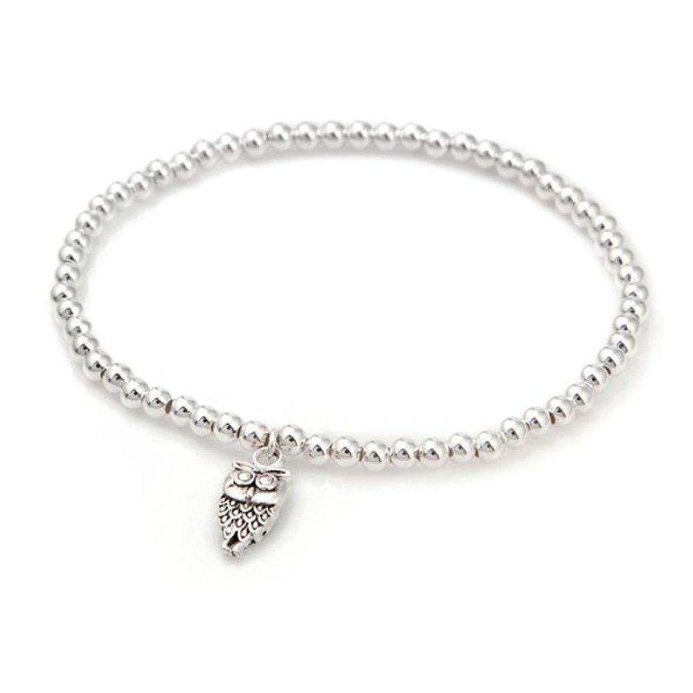 Antique Owl 92.5 Silver Daily Lucky Owl Silver Bracelet