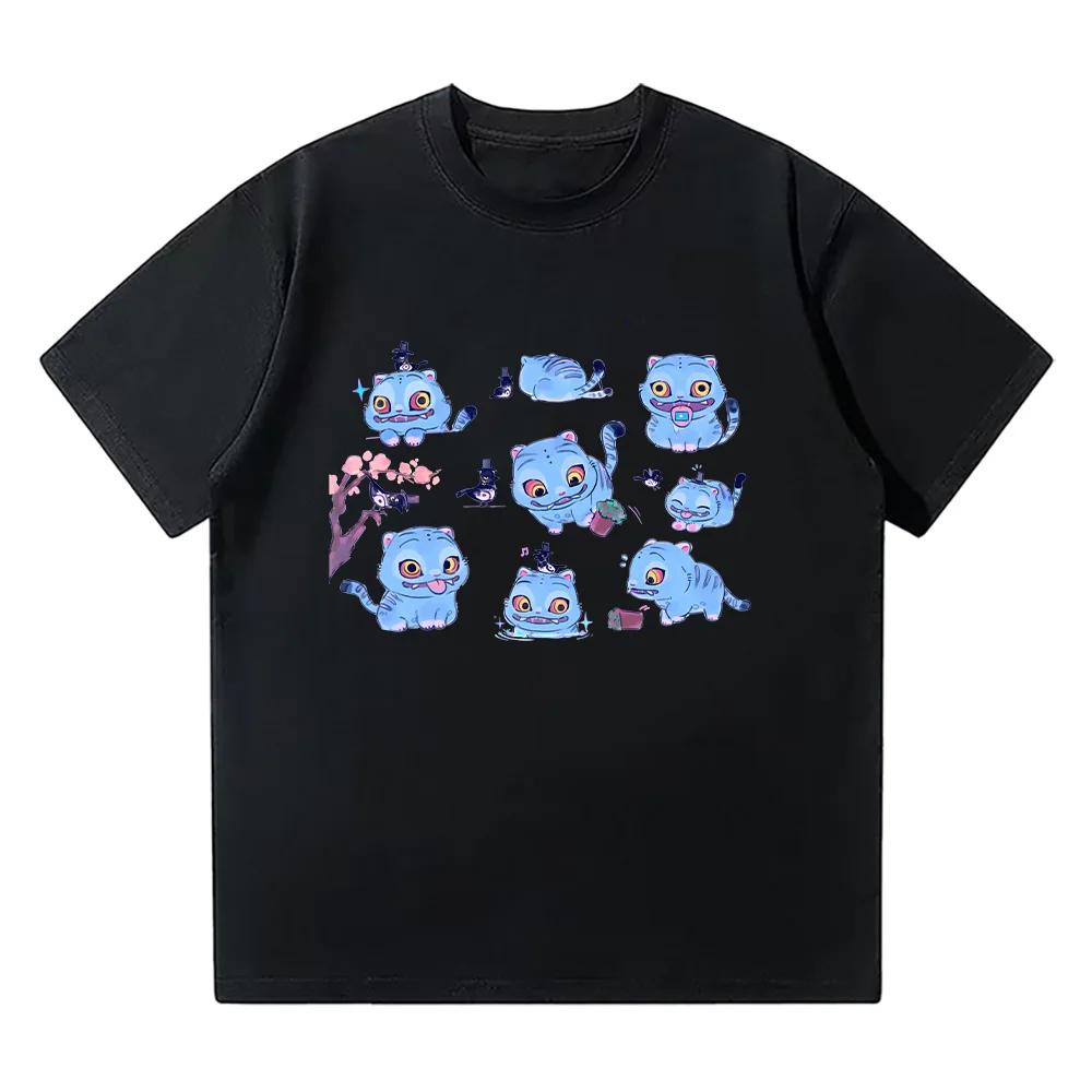 Kpop Demon Hunters Tiger Tshirt Merch Kpop Hunters Tiger Fans Top Cute Animal Gift Cotton T-shirt Unisex Anime Aesthetic Clothea