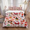 3pcs Christmas Wrapping Paper Set with Santa Claus, Includes One Quilt Cover and Two Pillowcases (No Core) - Perfect for Holiday Decorations and Gifts