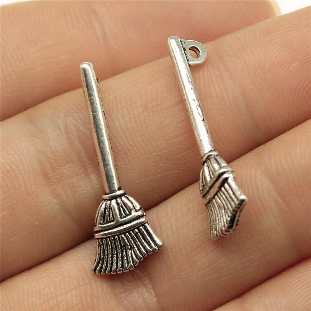 10pcs Daily Necessities Charms Umbrella Hair Dryer Broom Sofa Globe Pendants Jewelry Making Antique Silver Color