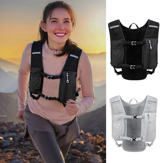 Hydration Backpack Breathable Hiking Vest with Water Bladder Men Women Outdoor Sports Daypack for Trail Running Cycling Mountaineering