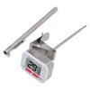 Food Thermometer Regulable Clip Large Display Screen Detachable Stainless Steel White Kitchen