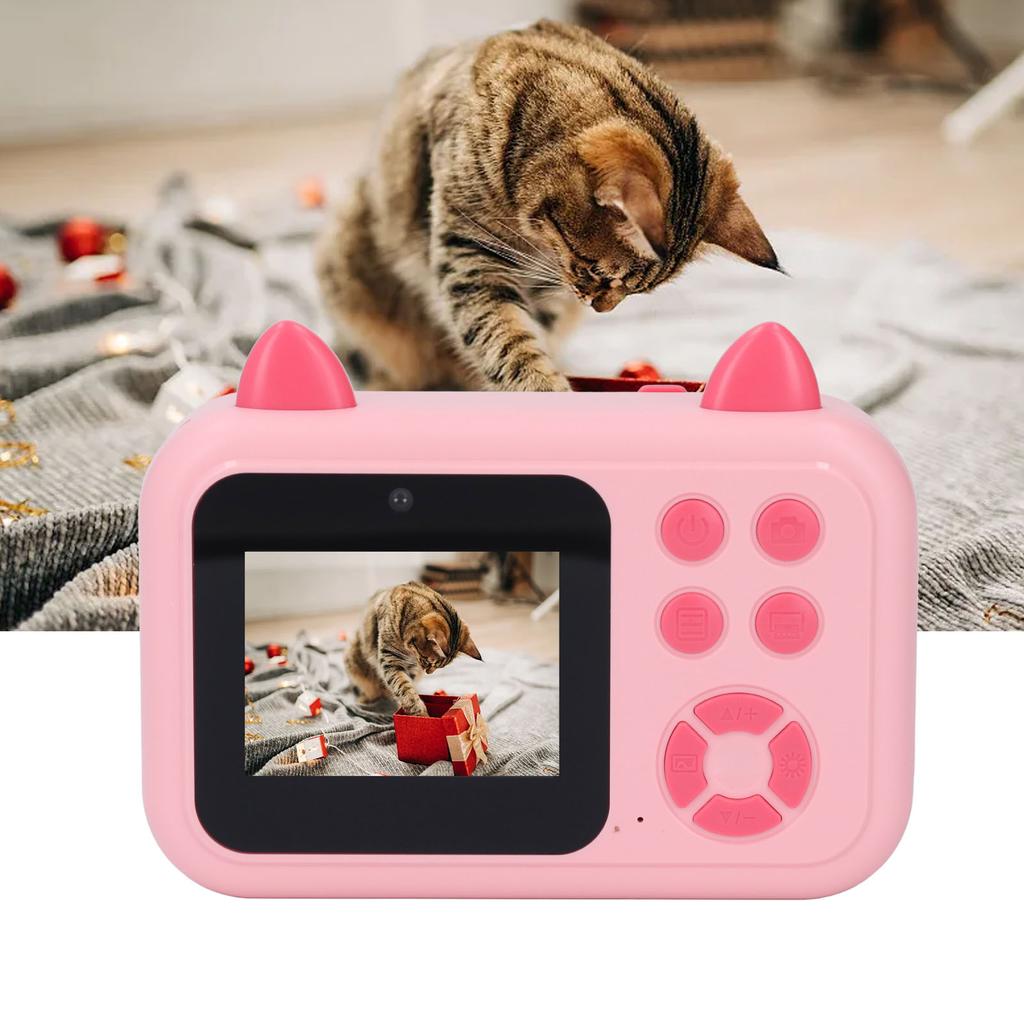 Thermal Print Camera 2.4 Inch Screen HD Photo Video Recording Small Kids Digital Camera for Photography Entertainment