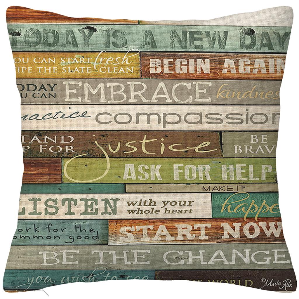 Retro nostalgic style text printed linen pillowcase, living room sofa cushion cover, home decoration throw pillows 40x40
