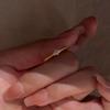 French Retro Rhinestone Band Ring - Elegant, Stackable, Brushed Design