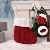 Mini Green Knitted Christmas Stocking Ornaments for Tree Decoration