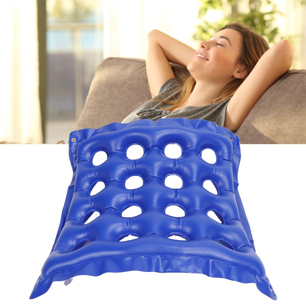 Inflatable Seat Cushion 16 Holes Professional Inflatable Wheelchair Cushions for Seat Blue