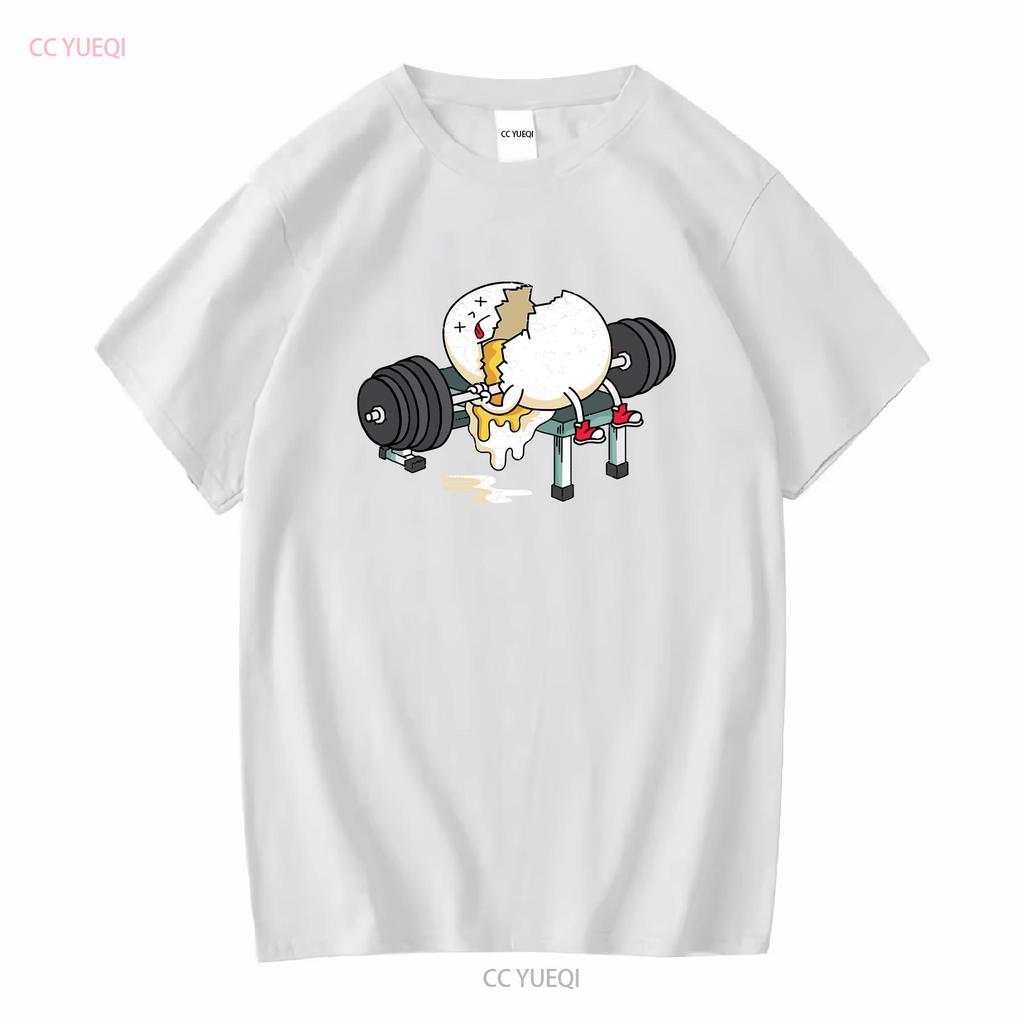 NEW LIMITED Funny Egg Fitness Gym Lifting Workout Idea T Shirt Size S 5XL Vintage Washed Soft Graphic Versatile Comfortable