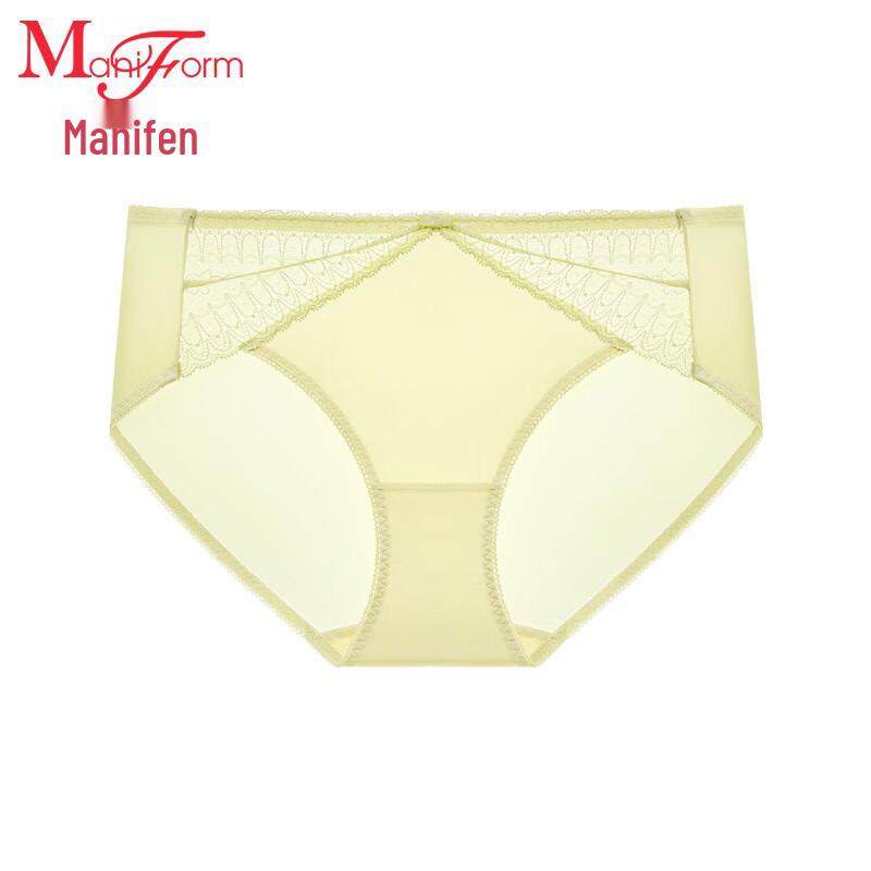 Maniform Women's Sexy Lace Mid-Low Waist Briefs